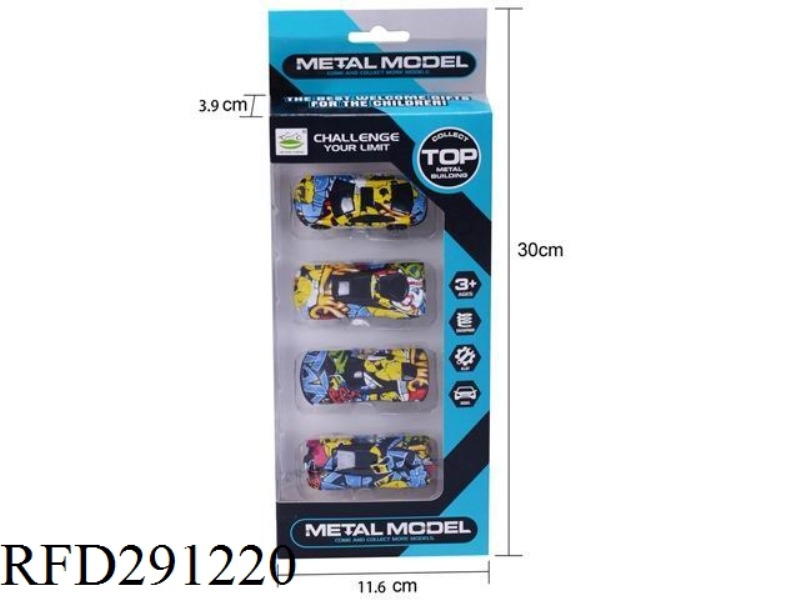 ALLOY SLIDE SCRAWL CAR 8PCS