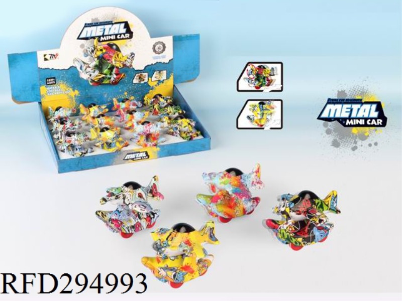 FRICTION GRAFFITI ALLOY CAR(12PCS)