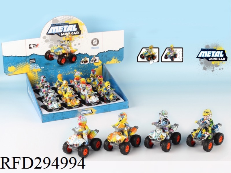 FRICTION GRAFFITI ALLOY CAR(12PCS)