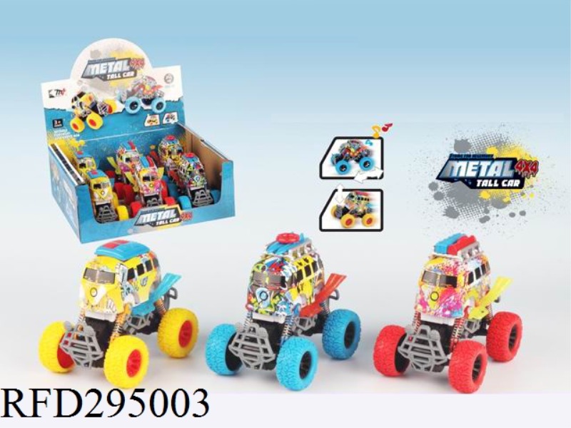 DOUBLE FRICTION GRAFFITI ALLOY CROSS-COUNTRY WITH LIGHT AND SOUND(6PCS)