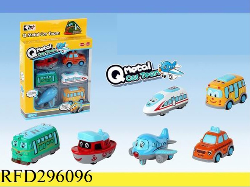 SLIDING ALLOY MINI CAR 6PCS