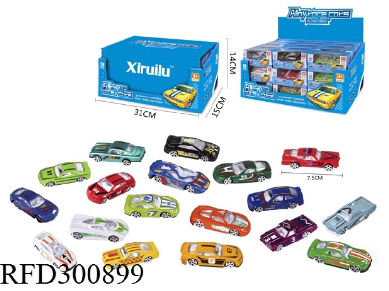 1:64 SLIDE ALLOY CAR 36PCS