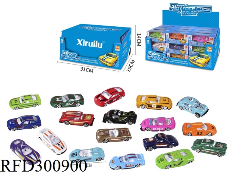 1:64 SLIDE ALLOY CAR 36PCS