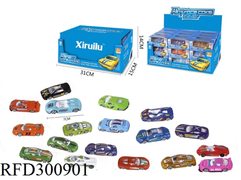 1:64 SLIDE ALLOY CAR 36PCS