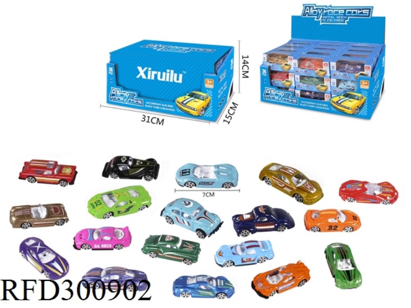 1:64 SLIDE ALLOY CAR 36PCS