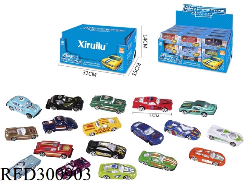 1:64 SLIDE ALLOY CAR 36PCS