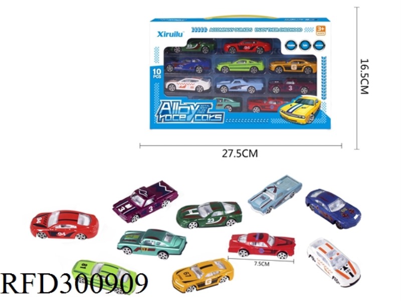 1:64 SLIDE ALLOY CAR 10PCS