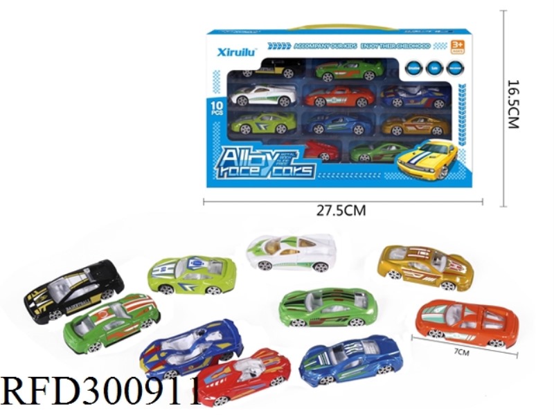 1:64 SLIDE ALLOY CAR 10PCS