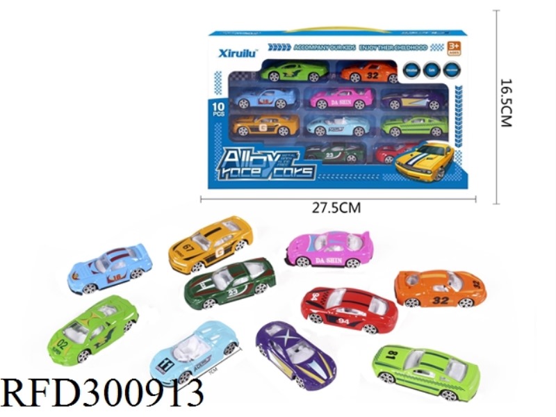 1:64 SLIDE ALLOY CAR 10PCS