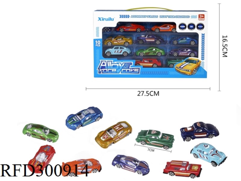 1:64 SLIDE ALLOY CAR 10PCS