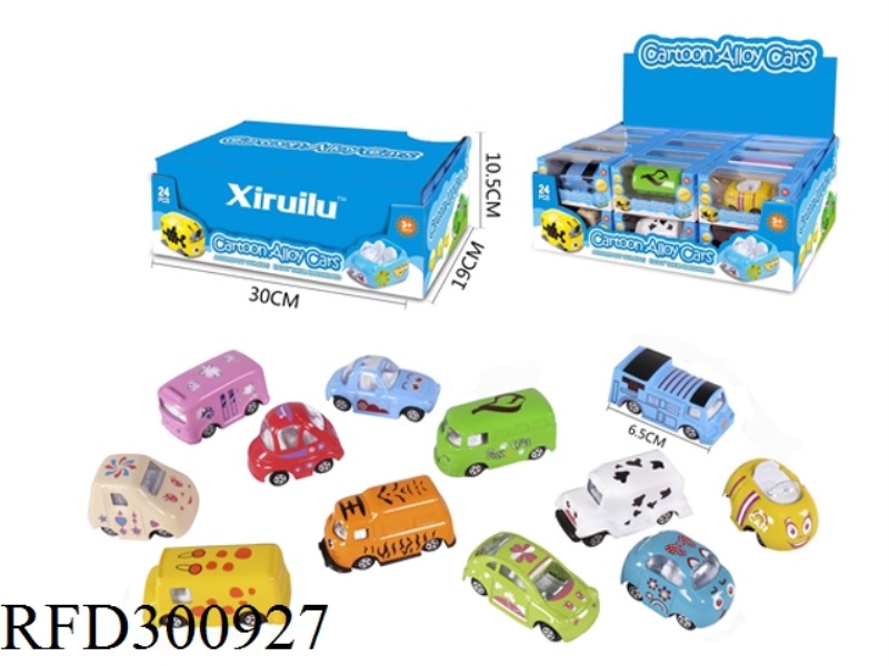 1:64 SLIDE MINI ALLOY CAR 24PCS