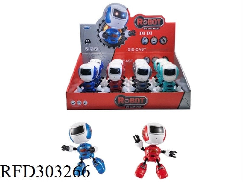 ALLOY ROBOT WITH LIGHT AND TOUCH SPEAK,RECORD WHINE