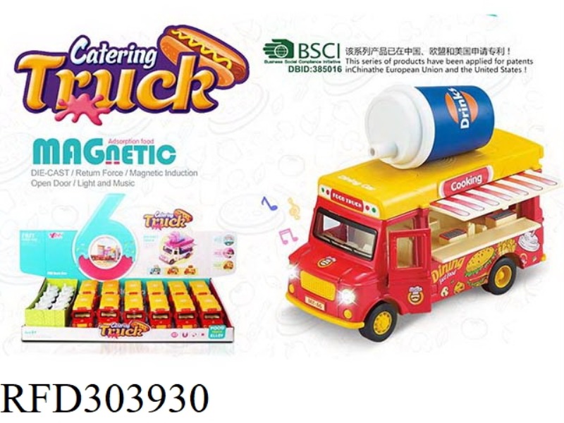 1:36Q VERSION OF PULL BACK ALLOY INDUCTION DINING CAR (ACCESSORY: BEVERAGE) WITH LIGHT AND MUSIC, ON