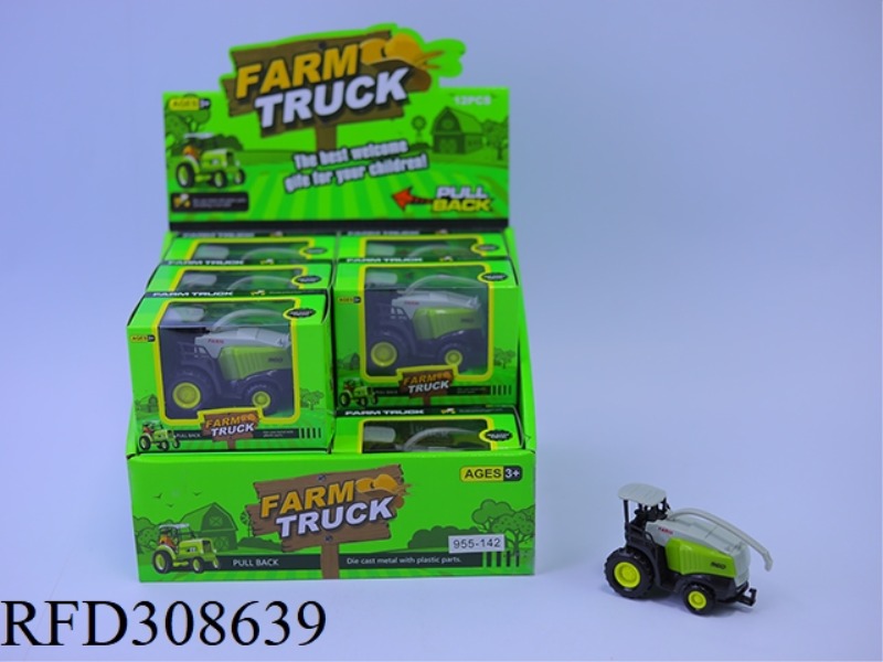 ALLOY SLIDING FARMER HARVEST TRUCK MONOCHROME SINGLE 8CM