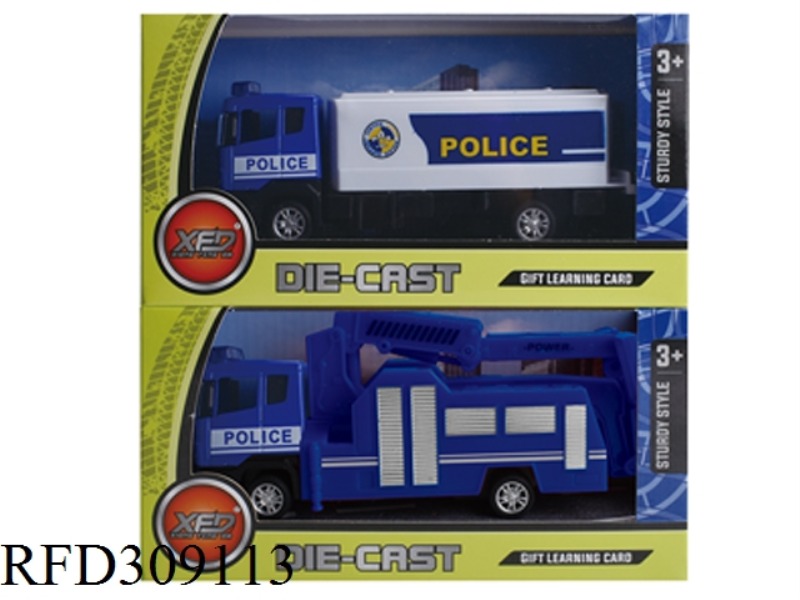 ALLOY PULL BACK POLICE CAR