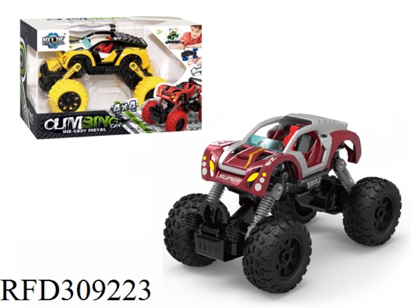 DIY ALLOY FOUR WHEEL DRIVE PULL BACK CLIMBING CAR