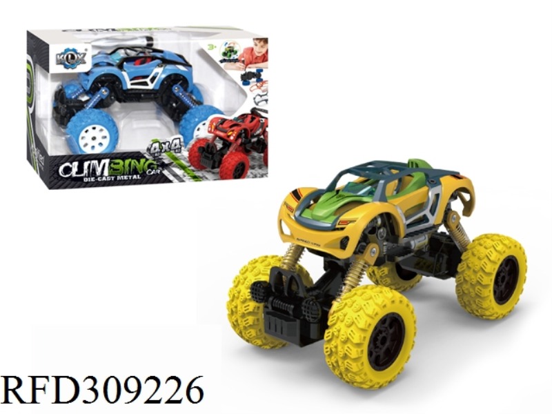 DIY ALLOY FOUR WHEEL DRIVE PULL BACK CLIMBING CAR