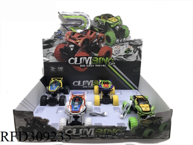 DIY ALLOY FOUR WHEEL DRIVE PULL BACK CLIMBING CAR8PCS