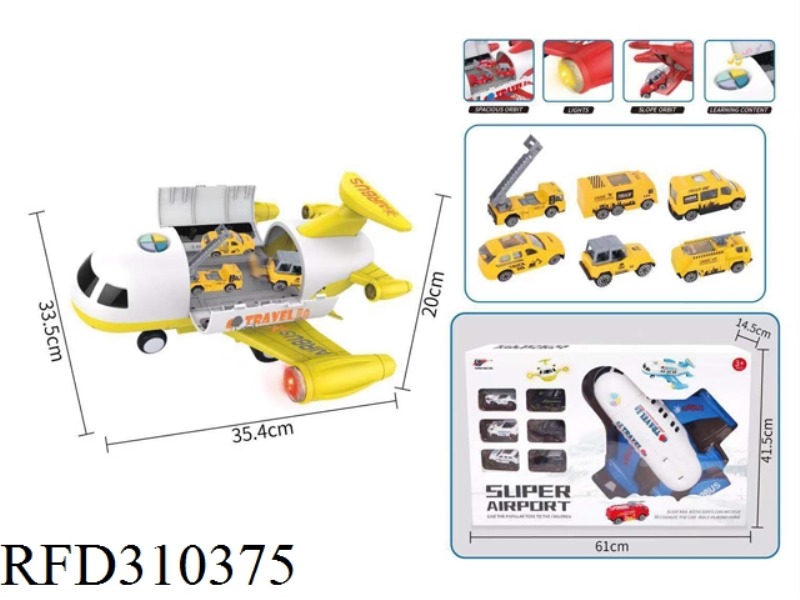 PROJECT SERIES PLANE(WITH ALLOY CAR 6PCS)