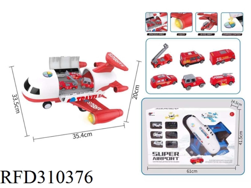 FIRE CONTROL SERIES PLANE(WITH ALLOY CAR 6PCS)