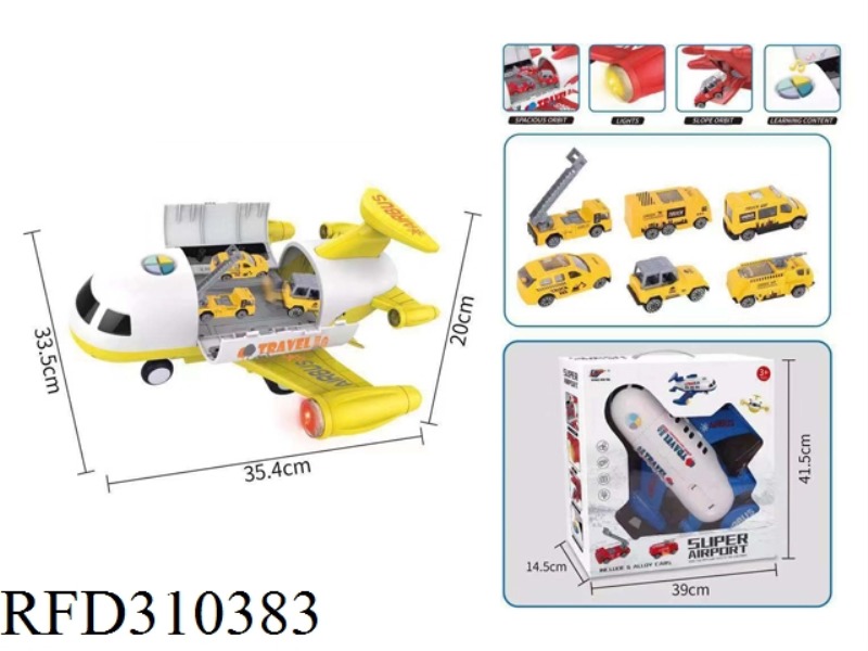 PROJECT SERIES PLANE(WITH ALLOY CAR 6PCS)
