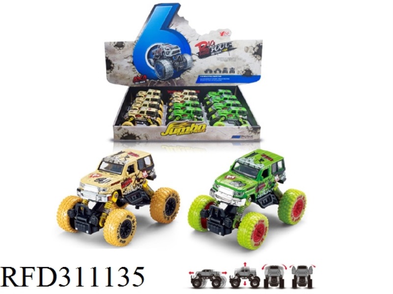 1:30 ALLOY FRONT AND REAR PULL BACK WITH SPRING SHOCK ABSORBER CLIMBING WHEEL (TOYOTA JEEP) 2 DOOR C