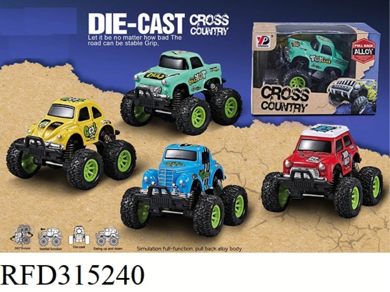 ALLOY CLASSIC CAR OFF-ROAD SPRING RETURN (CARTOON VERSION)/SINGLE PACK