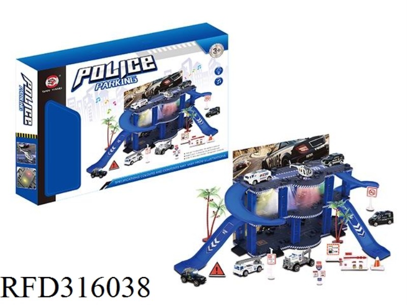ALLOY POLICE CAR 3 PCS AND PLANE 1 PCS