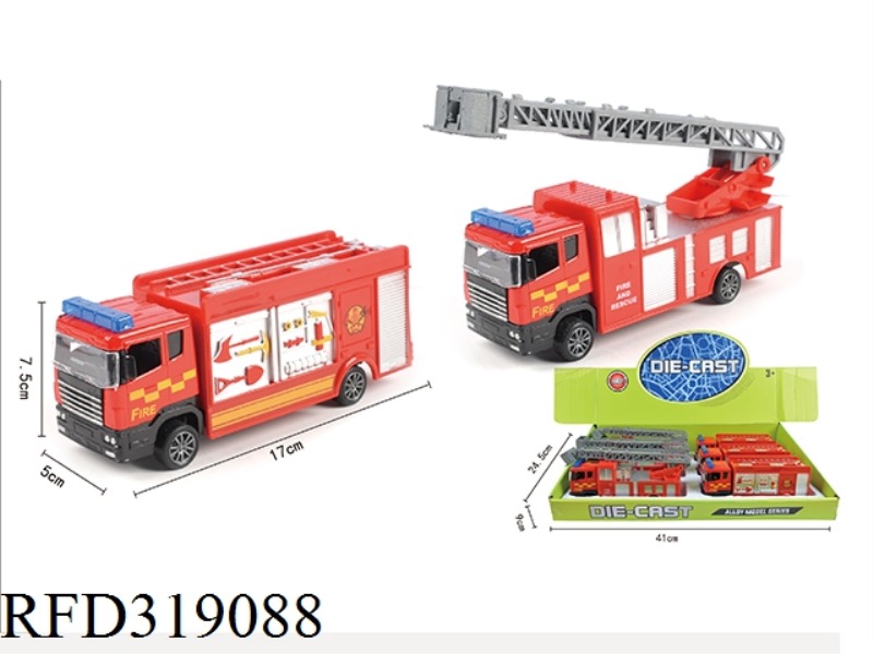 PULL BACK ALLOY FIRE TRUCK
