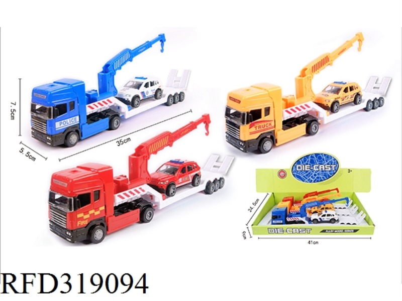 SLIDE &PULL BACK ALLOY FLAT CAR
