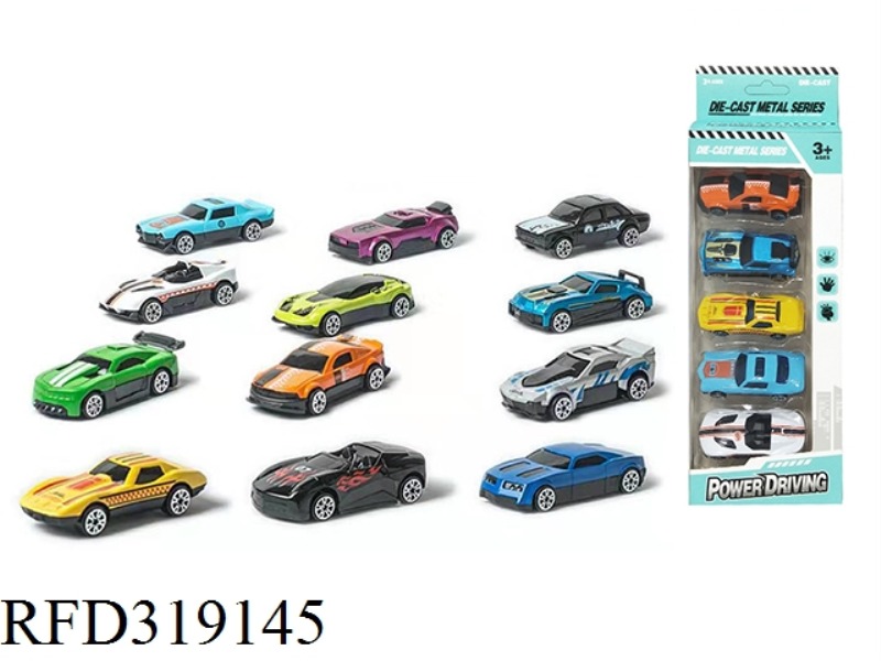 1:64 ALLOY RACING CAR COASTING (12 MIXED)