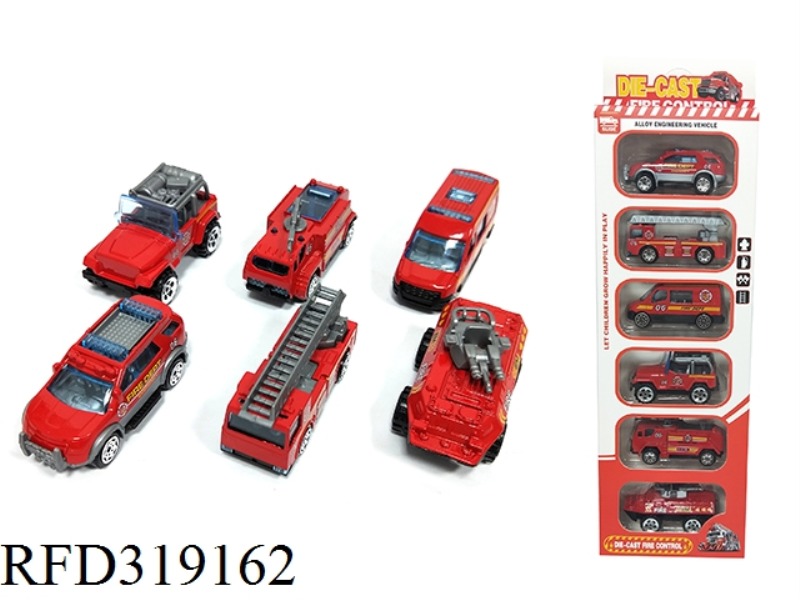 1:64 ALLOY FIRE SLIDE (6 MIXED)