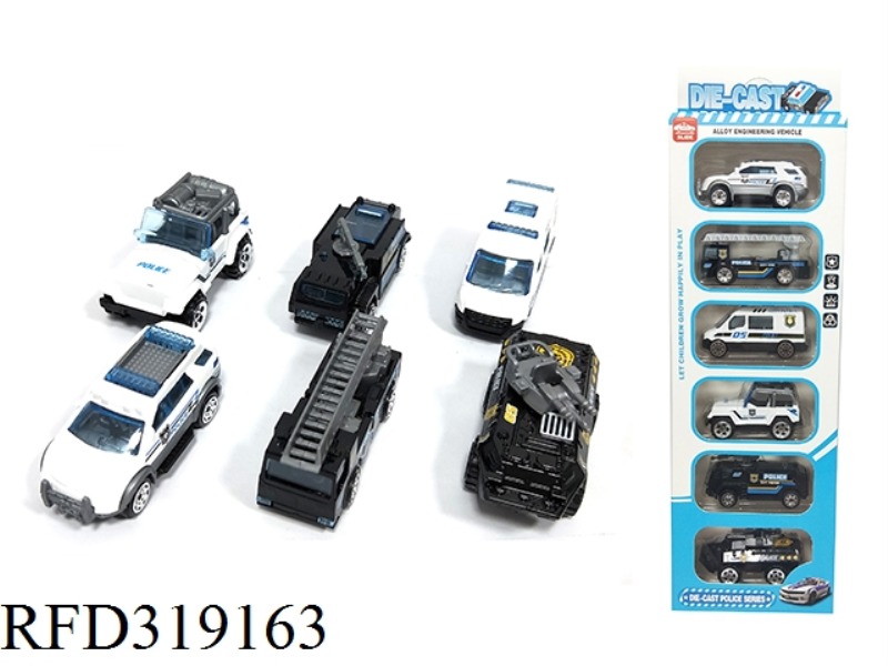 1:64 ALLOY SPECIAL POLICE TAXI (6 MIXED)