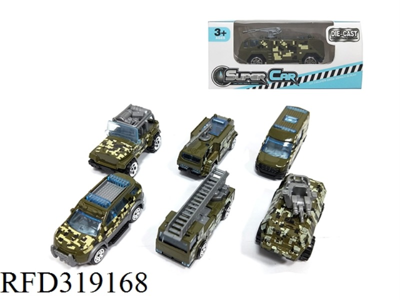 1:64 ALLOY MILITARY TAXI (6 MIXED)