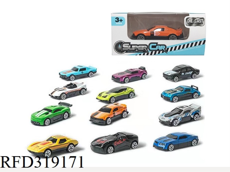 1:64 ALLOY RACING CAR COASTING (12 MIXED)