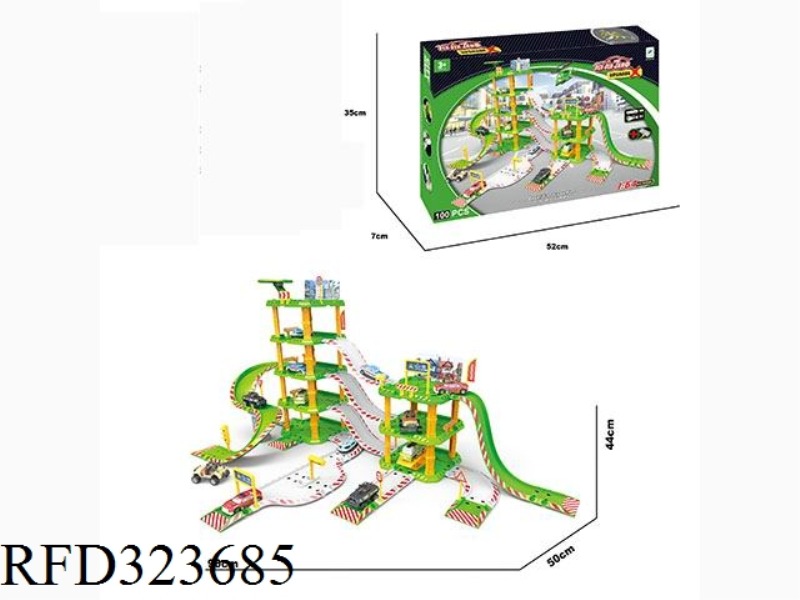 ALLOY CITY CAR PARK SET