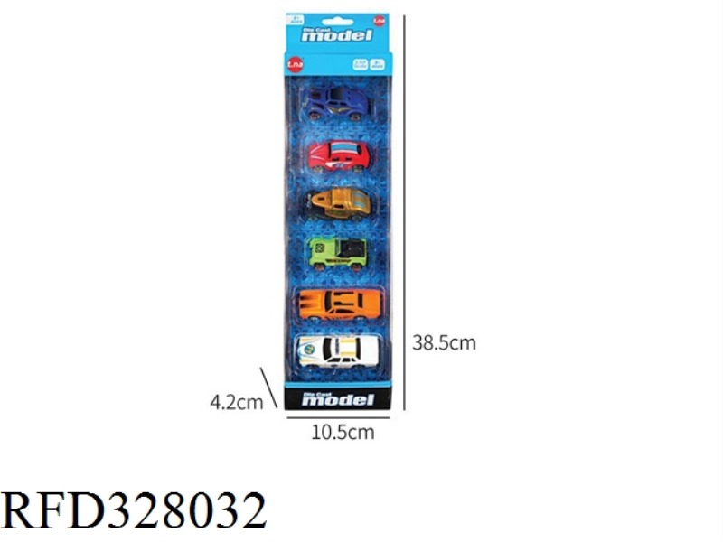 ALLOY SLIDE CAR 6PCS