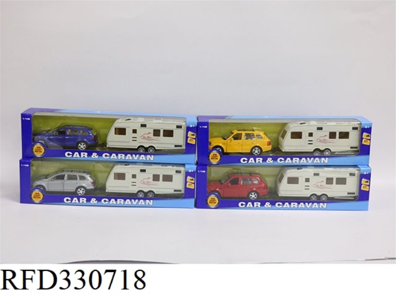 1:48 ALLOY PULL BACK CANNON CAR TOWED SLIDING RV