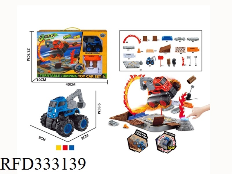 FOUR - DRIVE INERTIAL ALLOY ENGINEERING TRUCK ROTATING DISK COURSE