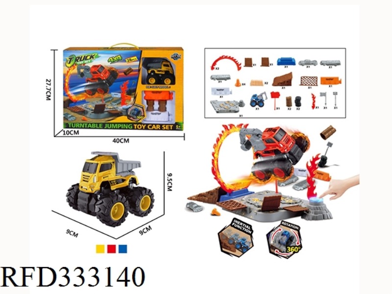 FOUR - DRIVE INERTIAL ALLOY ENGINEERING TRUCK ROTATING DISK COURSE