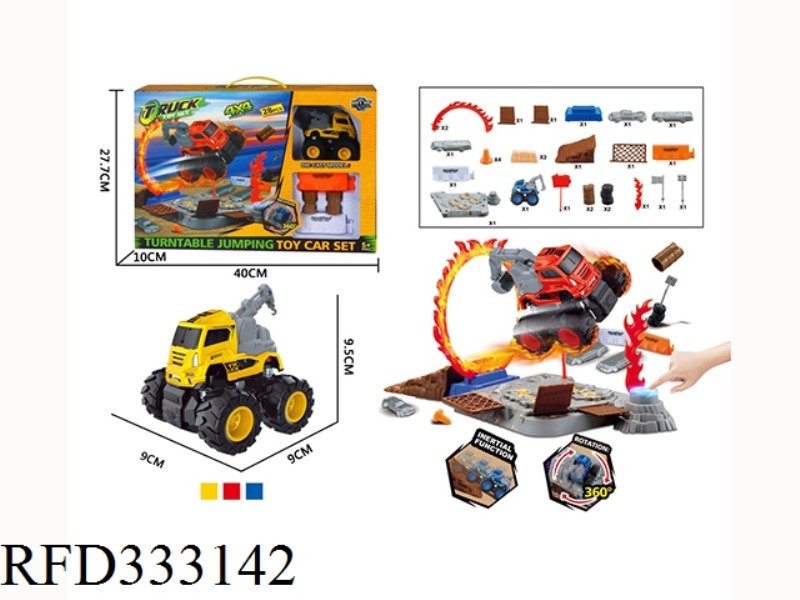FOUR - DRIVE INERTIAL ALLOY ENGINEERING TRUCK ROTATING DISK COURSE