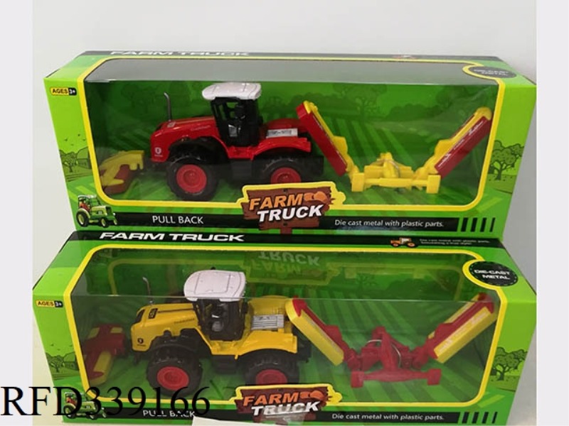 ALLOY RETURN FORCE FARMER CART WITH HARVESTING (2 COLORS) 11.5CM
