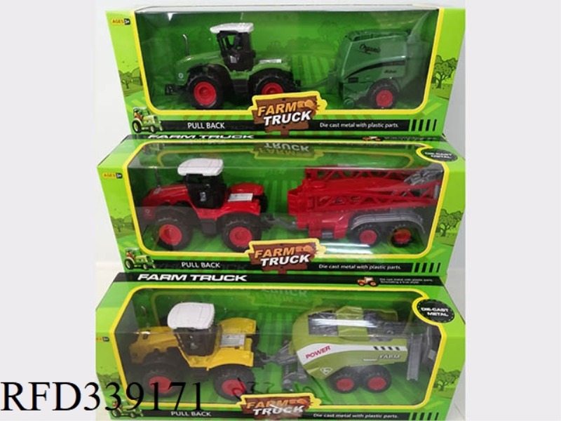 ALLOY RETURN POWER FARMER'S CAR (3 MODELS, 3 COLORS) 11.5CM