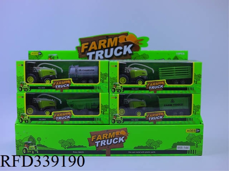 ALLOY TAXI HARVEST FARMER TRUCK SERIES (4 MONOCHROME) 8.5CM