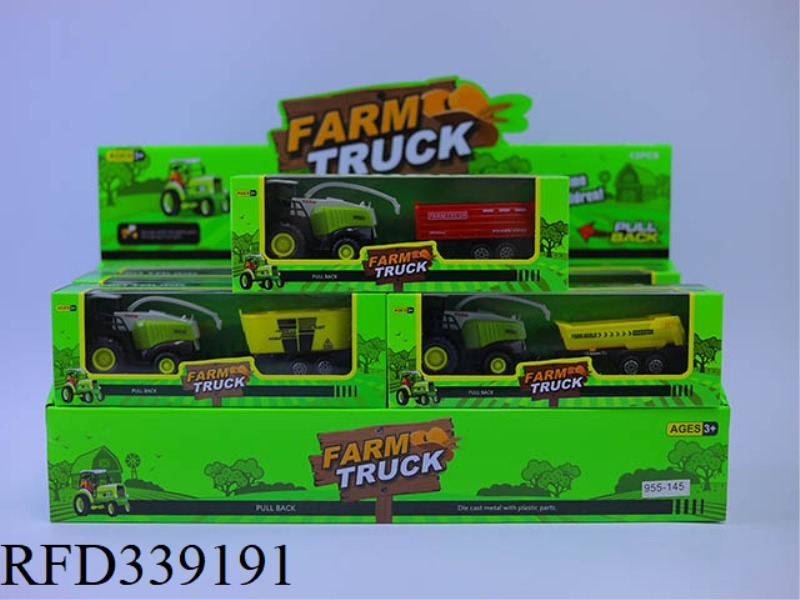 ALLOY TAXI HARVEST FARMER TRUCK SERIES (3 MONOCHROME) 8.5CM
