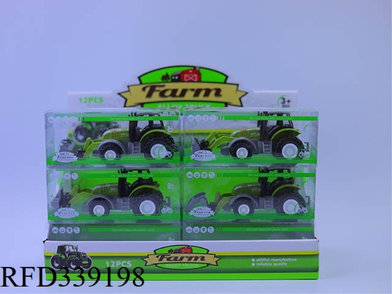 ALLOY RETURN FORCE TRACTOR (SINGLE COLOR) 10CM
