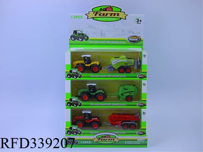 ALLOY RETURN FORCE FARMER CAR (3 COLORS AND 3 MODELS) 11CM