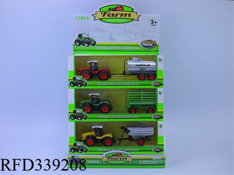 ALLOY RETURN FORCE FARMER CAR (3 COLORS AND 3 MODELS) 11CM
