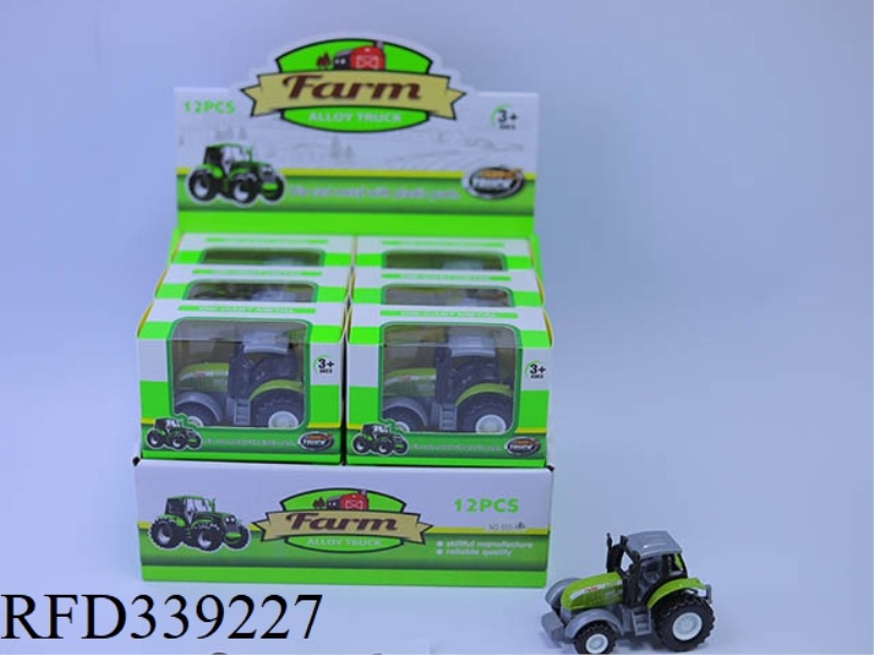 ALLOY RETURN FORCE TRACTOR (SINGLE COLOR) 10CM
