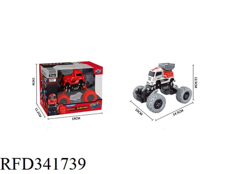 FOUR-DRIVE PULL BACK ALLOY CLIMBING FIRE TRUCK